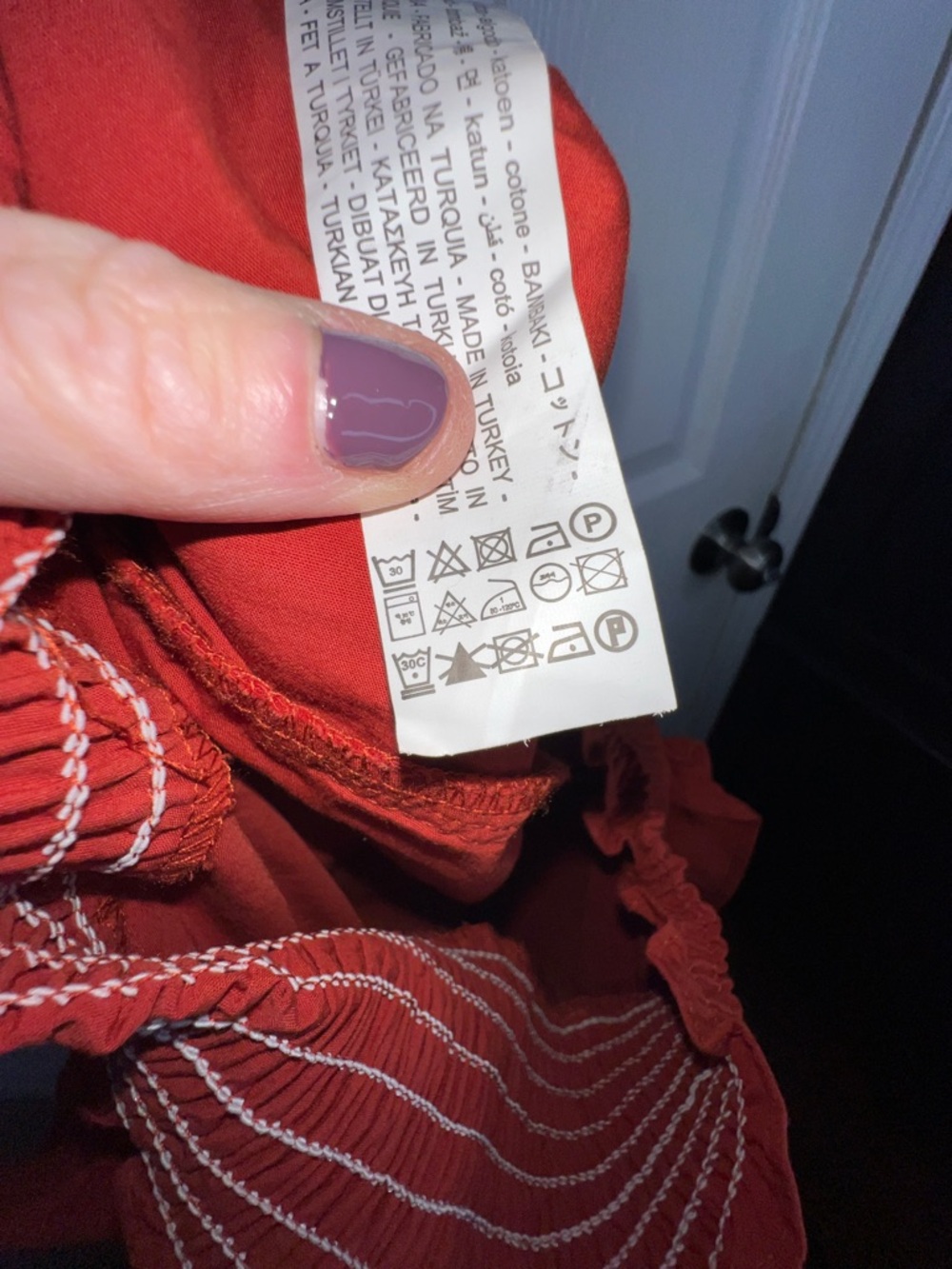 Zara Rust Red Ruffle Crop Top - Picture 8 of 15